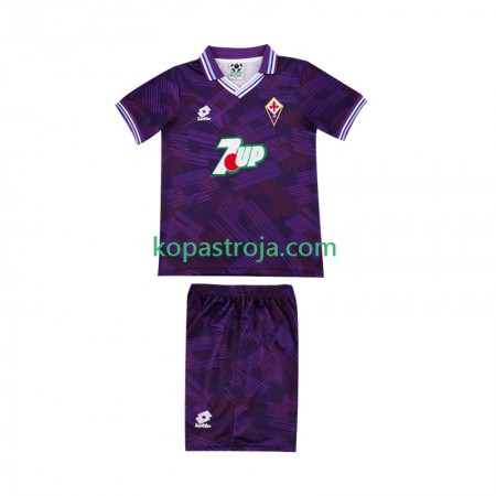 Billiga Fotbollströjor ACF Fiorentina 1992 1993 Retro Barn Hemma tröja Kortärmad
